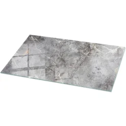 Wallfluent Dessus de table en verre trempé 140x70 cm Motif naturel de marbre- Plateau En Verre