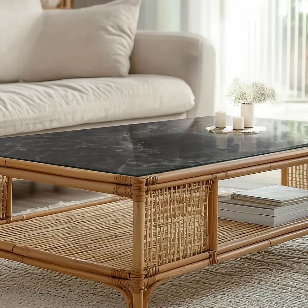 Wallfluent Plateau En Verre<Dessus de table en verre trempé 120x60 cm Motif de marbre veiné