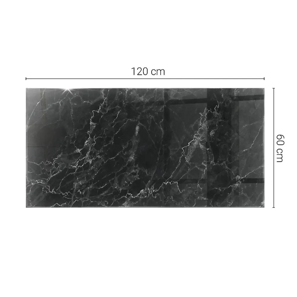 Wallfluent Plateau En Verre<Dessus de table en verre trempé 120x60 cm Motif de marbre veiné