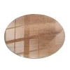 Wallfluent Dessus de table en verre trempé fi100 cm Motif naturel du bois- Plateau En Verre
