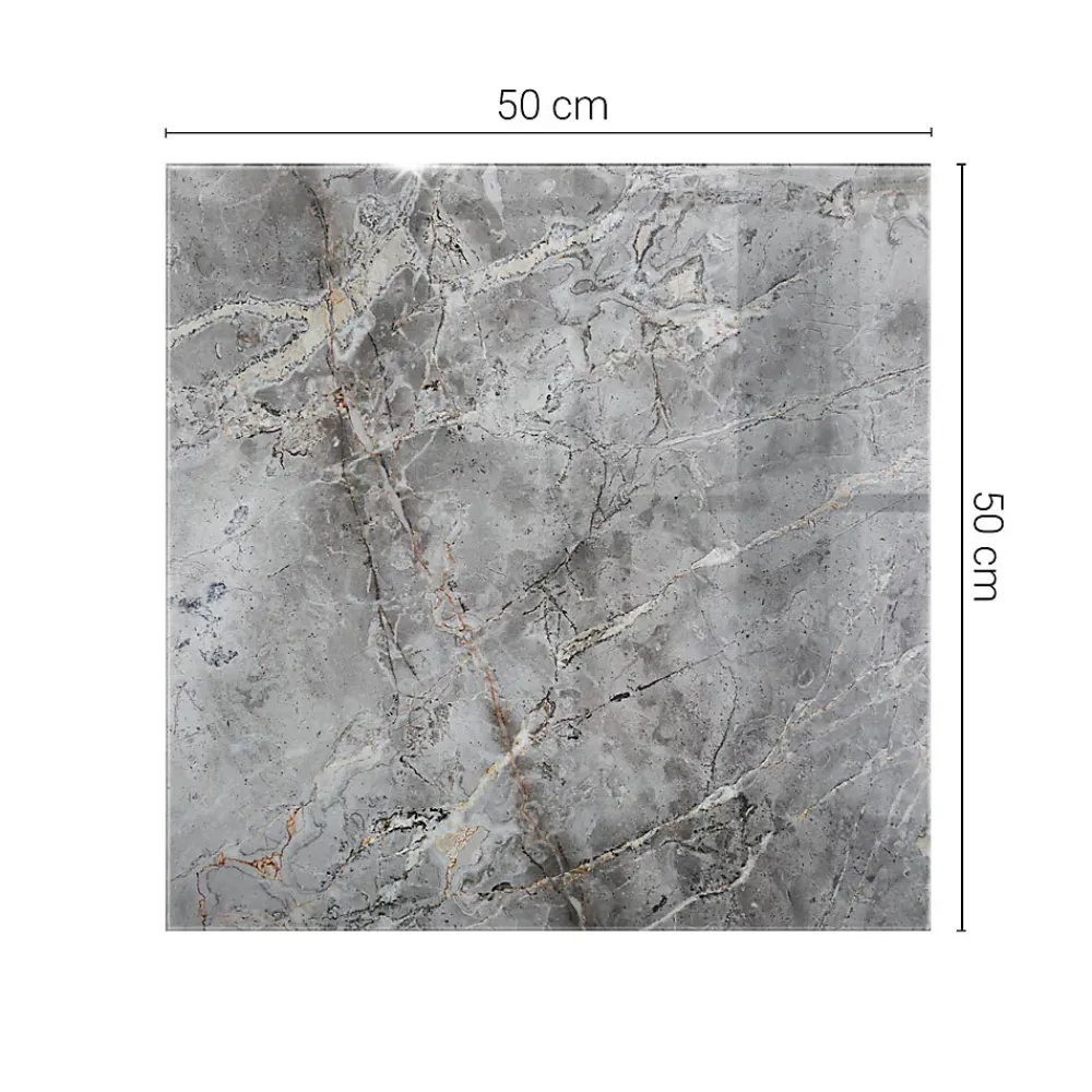Wallfluent Plateau En Verre<Dessus de table en verre trempé 50x50 cm Motif naturel de marbre