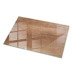 Wallfluent Dessus de table en verre trempé 100x70 cm Motif naturel du bois- Plateau En Verre