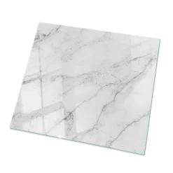 Wallfluent Dessus de table en verre trempé 50x50 cm Motif de surface en marbre- Plateau En Verre