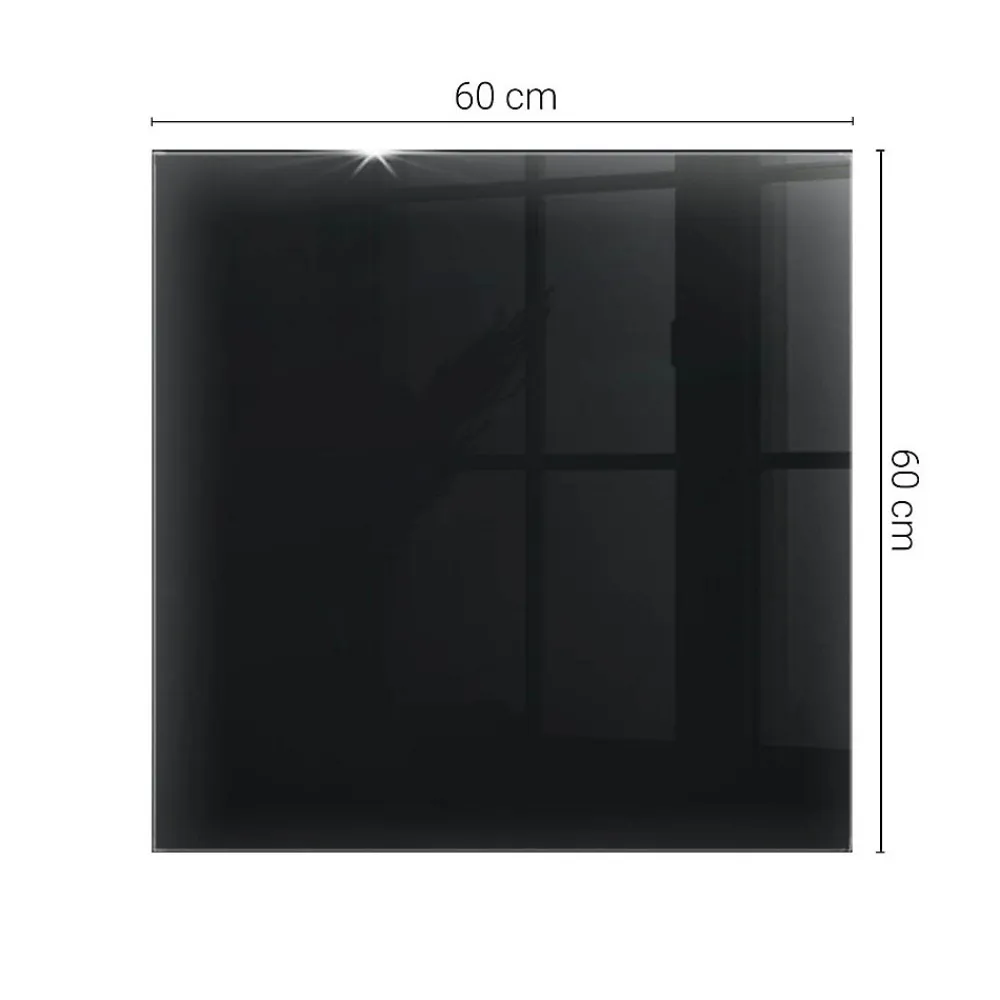 Wallfluent Plateau En Verre<Dessus de table en verre trempé 60x60 cm Couleur noire lisse