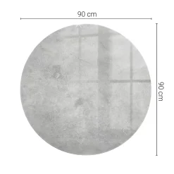 Wallfluent Plateau En Verre<Dessus de table en verre trempé fi90 cm Texture de béton avec fissures