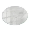 Wallfluent Dessus de table en verre trempé fi70 cm Texture de béton avec fissures- Plateau En Verre