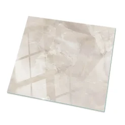 Wallfluent Dessus de table en verre trempé 60x60 cm Motif texturé de marbre- Plateau En Verre