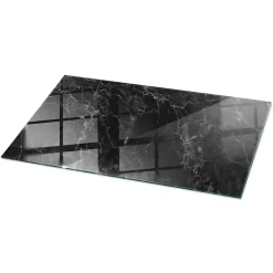 Wallfluent Dessus de table en verre trempé 100x50 cm Motif de marbre veiné- Plateau En Verre