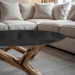 Wallfluent Plateau En Verre<Dessus de table en verre trempé fi60 cm Couleur noire lisse