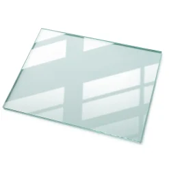 Wallfluent Dessus de table en verre trempé 80x60 cm Transparent- Plateau En Verre