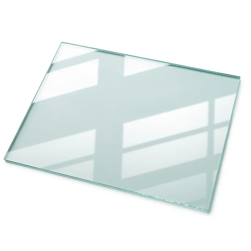 Wallfluent Dessus de table en verre trempé 80x60 cm Transparent- Plateau En Verre