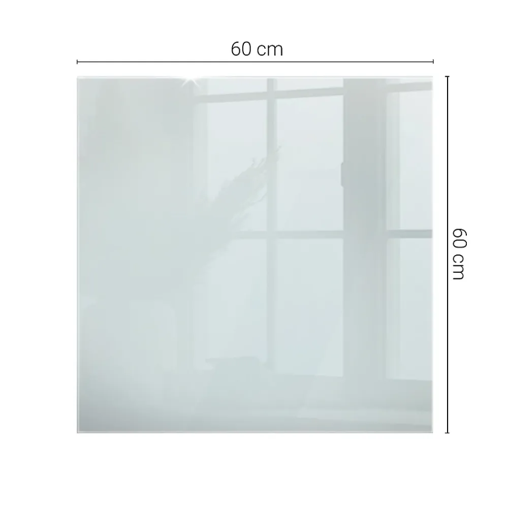 Wallfluent Dessus de table en verre trempé 60x60 cm Transparent- Plateau En Verre