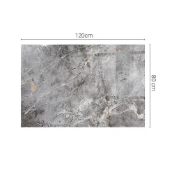Wallfluent Dessus de table en verre trempé 120x80 cm Motif naturel de marbre- Plateau En Verre