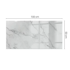 Wallfluent Plateau En Verre<Dessus de table en verre trempé 100x50 cm Motif de surface en marbre