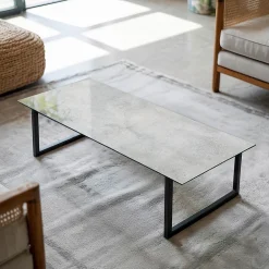 Wallfluent Plateau En Verre<Dessus de table en verre trempé 125x50 cm Texture de béton avec fissures
