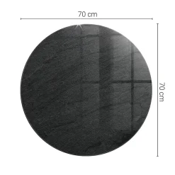 Wallfluent Plateau En Verre<Dessus de table en verre trempé fi70 cm Texture de pierre naturelle