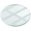 Wallfluent Dessus de table en verre trempé fi80 cm Transparent- Plateau En Verre