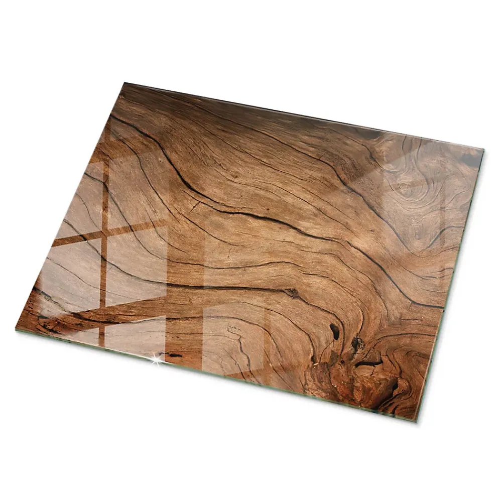 Wallfluent Plateau En Verre<Dessus de table en verre trempé 80x60 cm Motif bois