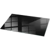 Wallfluent Dessus de table en verre trempé 120x60 cm Couleur noire lisse- Plateau En Verre