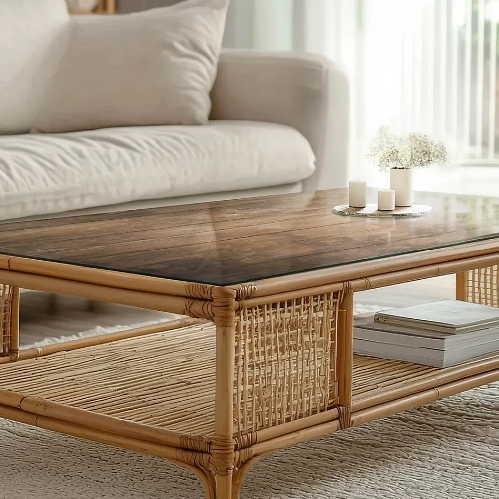 Wallfluent Plateau En Verre<Dessus de table en verre trempé 120x80 cm Structure de planches en bois