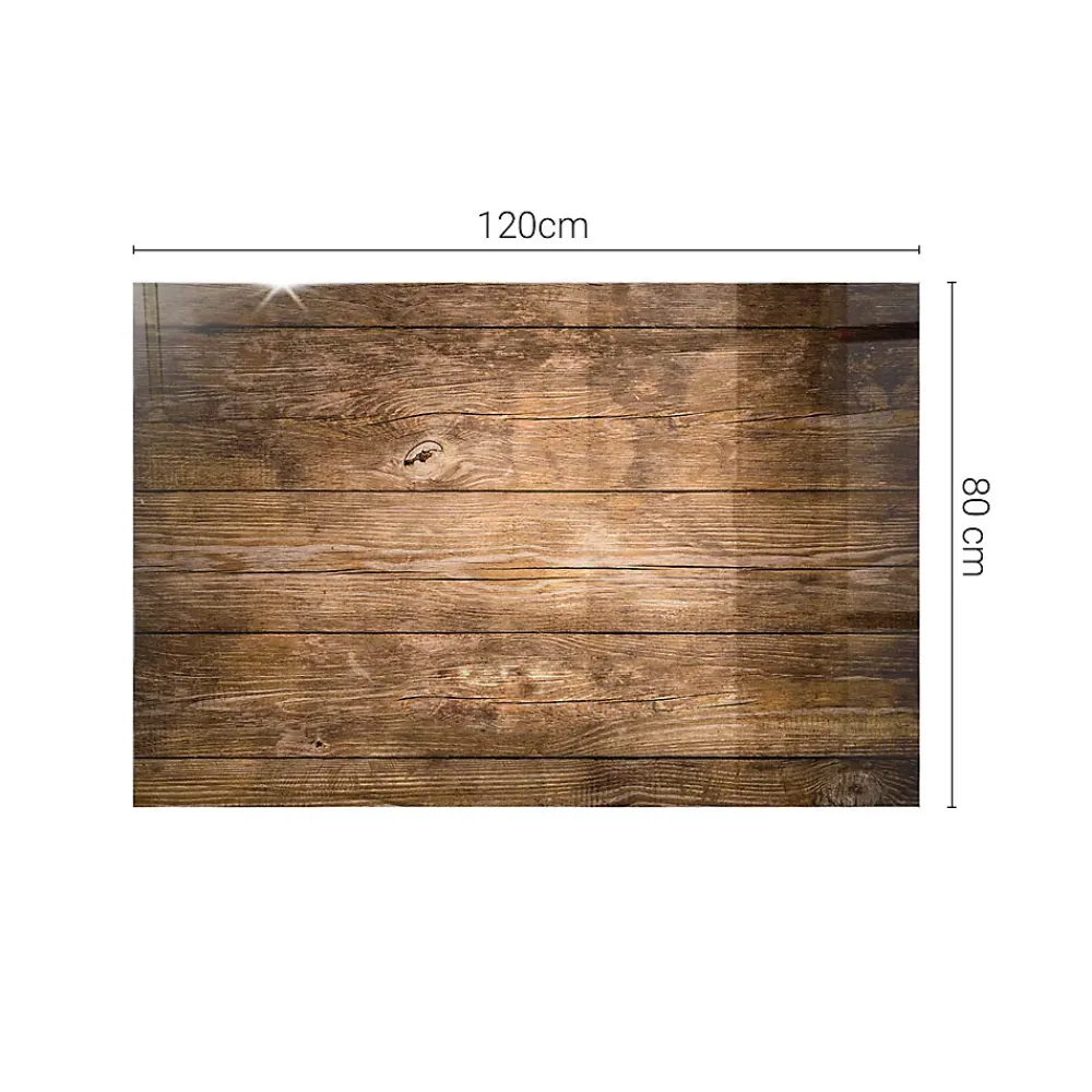 Wallfluent Plateau En Verre<Dessus de table en verre trempé 120x80 cm Structure de planches en bois