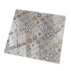 Wallfluent Dessus de table en verre trempé 60x60 cm Motif mosaïque avec ornements- Plateau En Verre