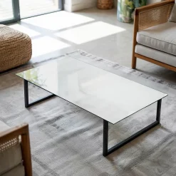 Wallfluent Plateau En Verre<Dessus de table en verre trempé 140x70 cm Couleur blanche lisse