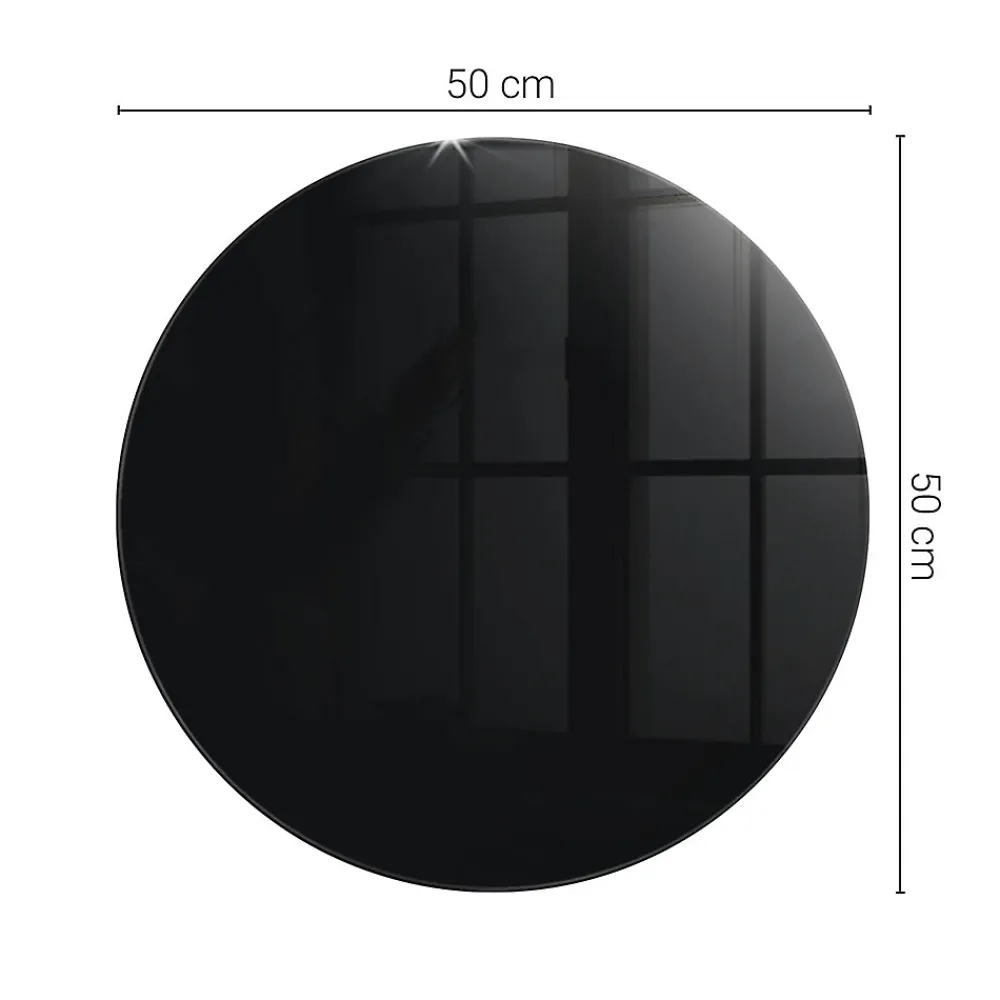 Wallfluent Plateau En Verre<Dessus de table en verre trempé fi50 cm Couleur noire lisse