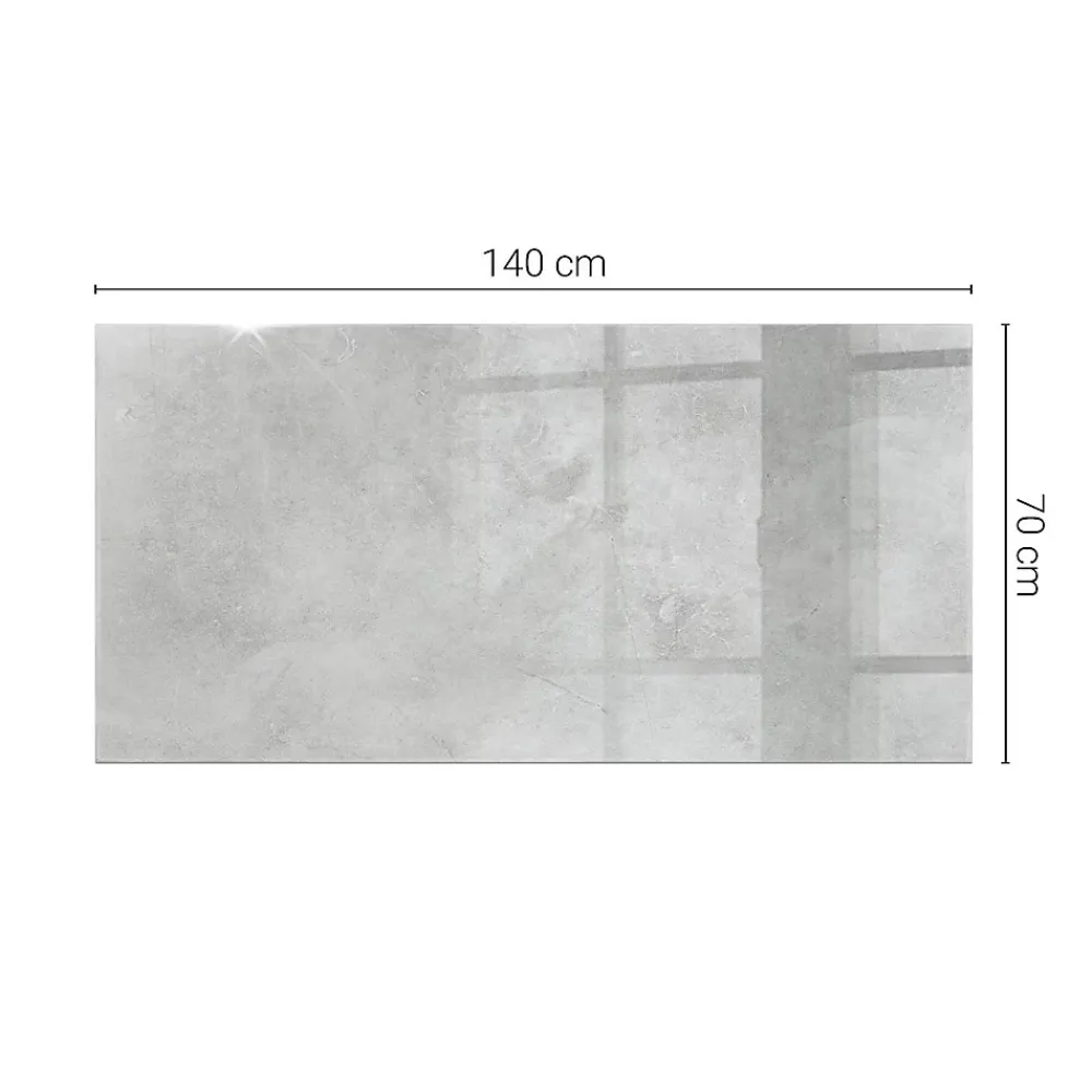 Wallfluent Plateau En Verre<Dessus de table en verre trempé 140x70 cm Texture de béton avec fissures