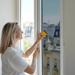DIMEXACT - Film miroir sans tain de sécurité pour petit vitrage vis-à-vis proche - alu foncé - 75 cm x 5 m - en Rouleau- Film Occultant Pour Vitrage