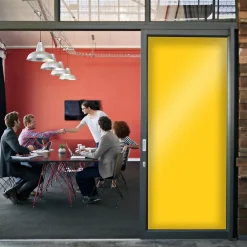DIMEXACT - Film occultant jaune clair brillant pour fenêtre - 122 cm x 2 m - en Rouleau- Film Occultant Pour Vitrage