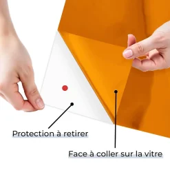 DIMEXACT - Film occultant orange brillant pour fenêtre - 122 cm x 10 m - en Rouleau- Film Occultant Pour Vitrage