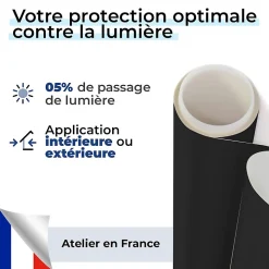 Film Occultant Pour Vitrage<DIMEXACT - Film occultant noir mat pour fenêtre - 123 cm x 1.5 m - en Rouleau