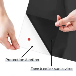 DIMEXACT - Film opacifiant noir pour fenêtre - 152 cm x 5 m - en Rouleau- Film Occultant Pour Vitrage
