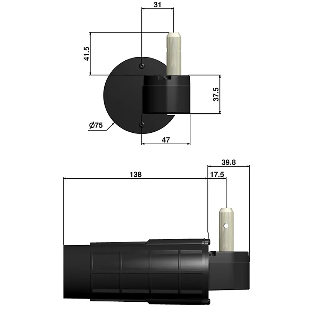 Slid’Up By Mantion Volet Battant<Double motorisation pour volet 1 battant gauche SLID'UP URANUS filaire - gond 12 mm