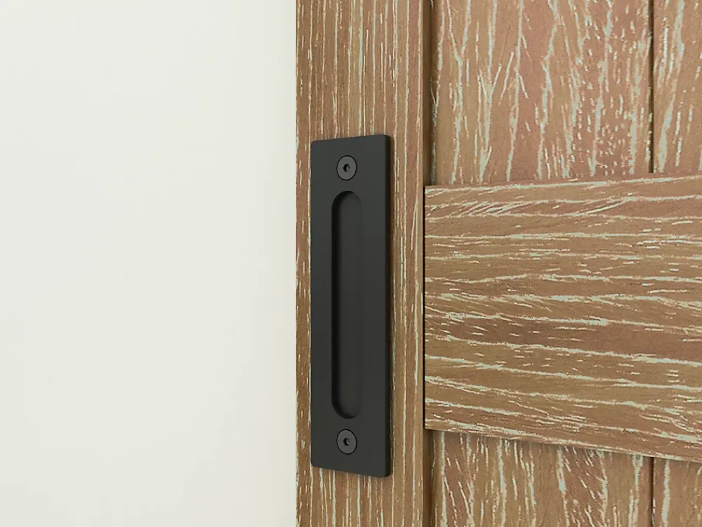 Schulte Porte Coulissante<Double porte coulissante intérieure en bois - 205x215 - chêne - oak - système ouvert noir - softclose