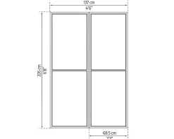 Canopia Moustiquaire Pour Tonnelle Et Pergola<Double-porte moustiquaire grise pour véranda et tonnelle
