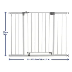 Dreambaby Barriere de securite Extra large LIBERTY - Par pression - L 99/105,5 x H 75 cm - Blanche- Barrière De Sécurité