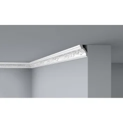 Decoflair E26 Moulure de plafond Polystyrène expansé 65 x 45 x 2000 - 1 pièce- Moulure Et Rosace De Plafond