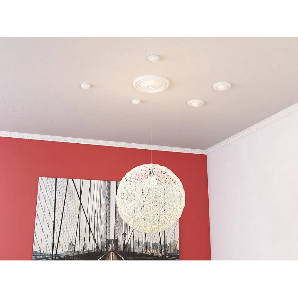 Decoflair E23 Moulure de plafond Polystyrène expansé 55 x 55 x 2000 - 1 pièce- Moulure Et Rosace De Plafond