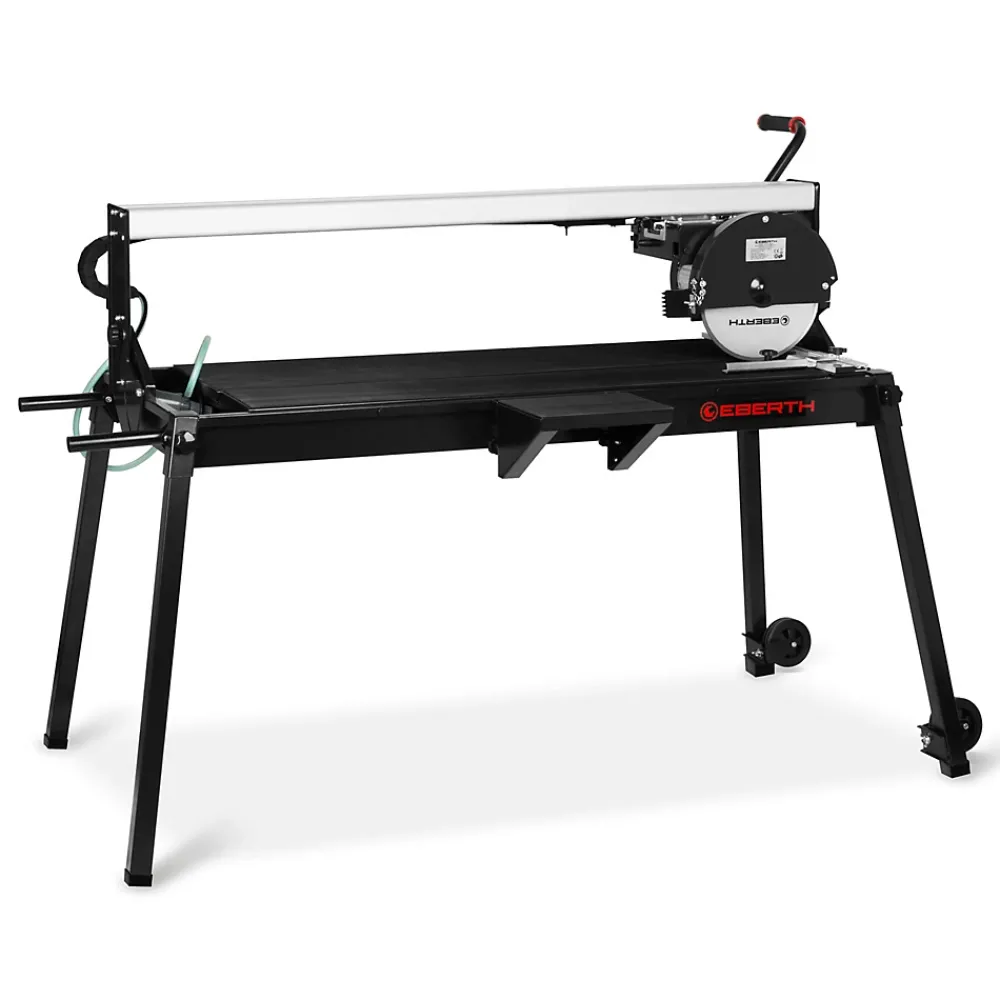 Eberth Coupe Carrelage Electrique 1500W, Lame de scie diamant 250mm Profondeur de coupe 36mm Longueur de coupe 1020mm, 0-45 degrés- Outils Du Carreleur