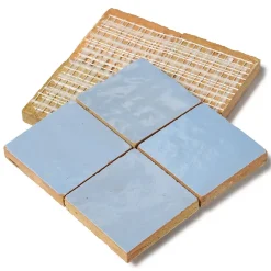 Ro'Ma Nature Faïence Pour Pièce À Vivre<Echantillon couleur Zellige Bleu Gustavien -
