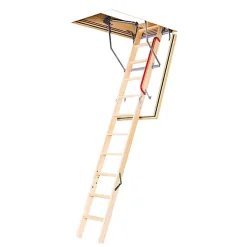 Matisere Echelle coupe feu 60min avec trappe de 70x100cm - Hauteur de 2.53 à 2.80m - LWF60/70100-280- Escalier Escamotable