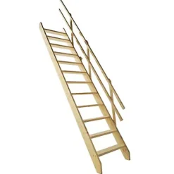 Escalier Mezzanine<Echelle de meunier en kit bois sans contremarches