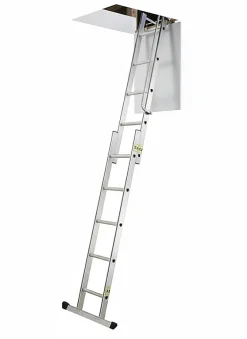Hailo Echelle escamotable 3 plans - Haut. du sol au sol supérieur 3.00m - 9344-001- Escalier Escamotable