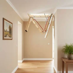 Matisere Echelle escamotable bois - Trémie de 70 x 130cm - Hauteur de 2.60 à 2.80m - LWL70130-2- Escalier Escamotable