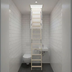 Matisere Echelle escamotable bois - Trémie de 60 x 120cm - Hauteur de 2.00 à 3.05m - LDK60120/305- Escalier Escamotable