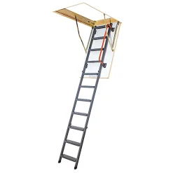 Matisere Escalier Escamotable<Echelle escamotable en métal - Trémie de 70 x 130cm - Hauteur de 2.20 à 2.80m - LMK70130-2