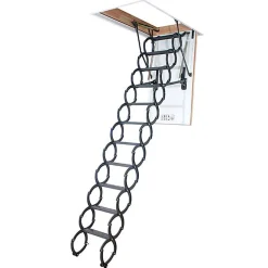 Matisere Echelle escamotable en métal - Trémie de 70 x 120cm - Hauteur de 3.00 à 3.30m - LST70120/330- Escalier Escamotable