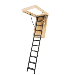 Matisere Echelle escamotable en métal - Trémie de 60 x 120cm - Hauteur de 2.20 à 2.80m - LMS60120-2- Escalier Escamotable